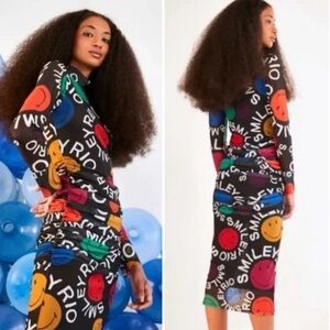 Farm Rio Smiley Tulle Dress Size Large New NWT